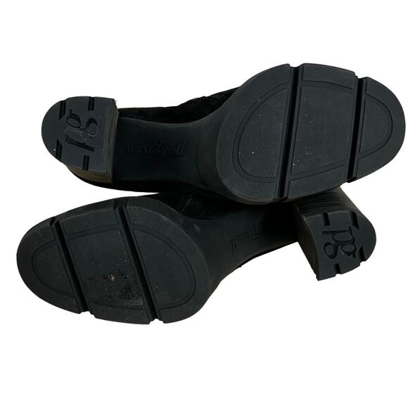 Paul Green NWOB Oakley Suede Boot Black Size 5.5 (US 8) Side Zip Chunky Heel - Picture 9 of 10